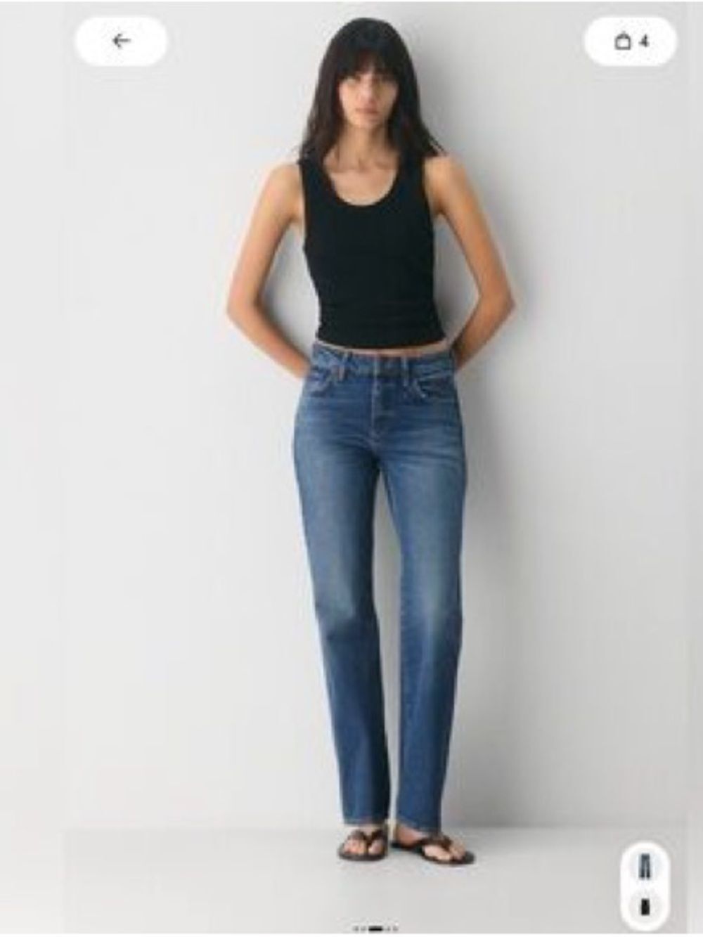 Aritzia Denim Forum The Nina High Rise Stovepipe Straight Jeans 26